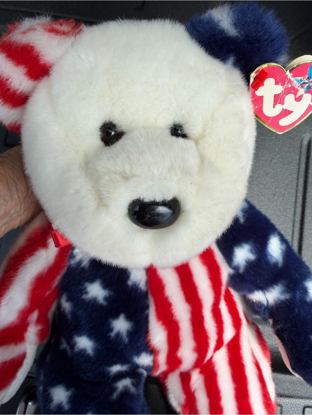 Ty Beanie Baby 1999 Patriotic American Flag Bear - Red White Blue - Picture 4 of 9